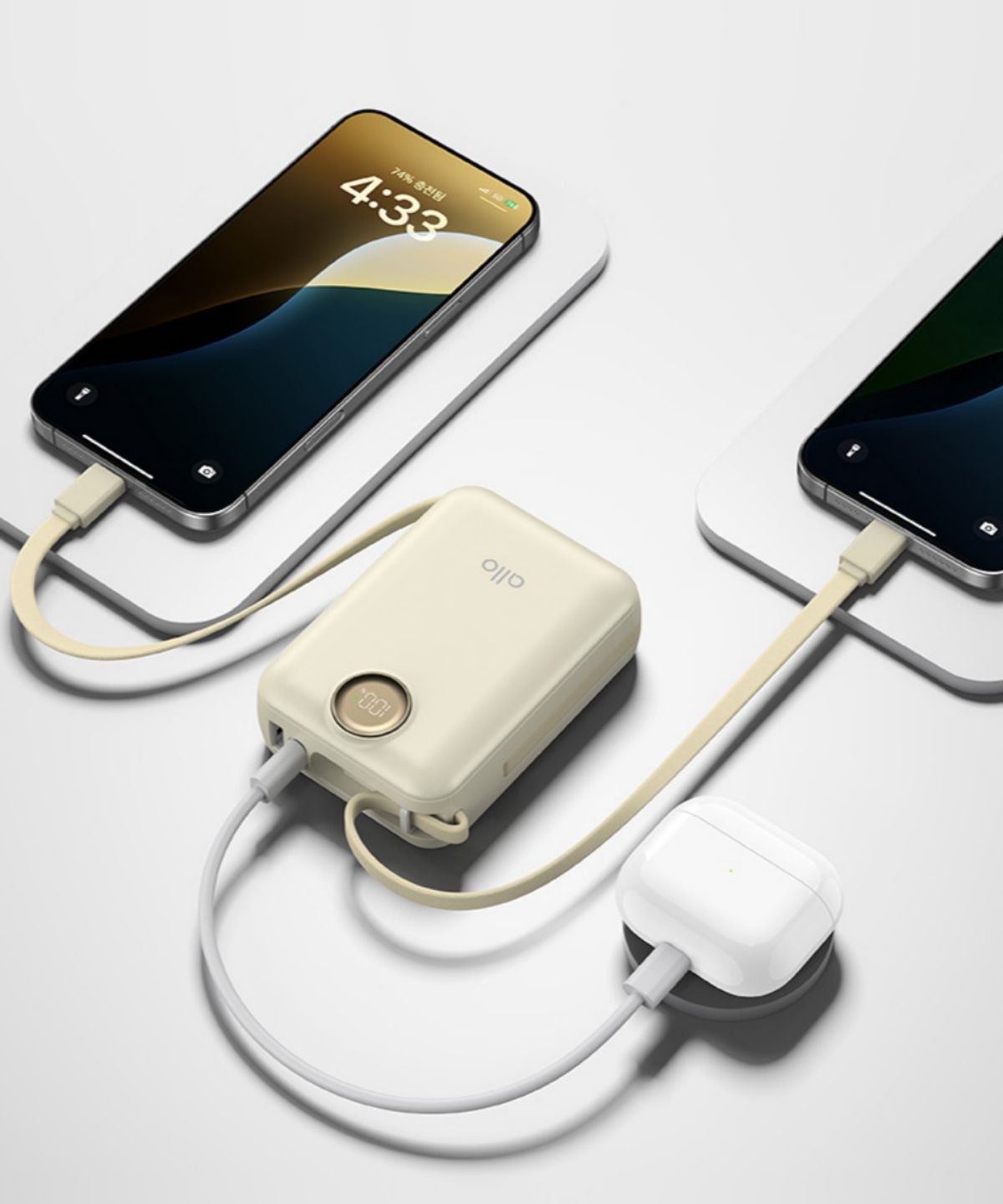 알로코리아(ALLO KOREA) 대용량 일체형 미니 고속충전 보조배터리 20000mAh 2008PD