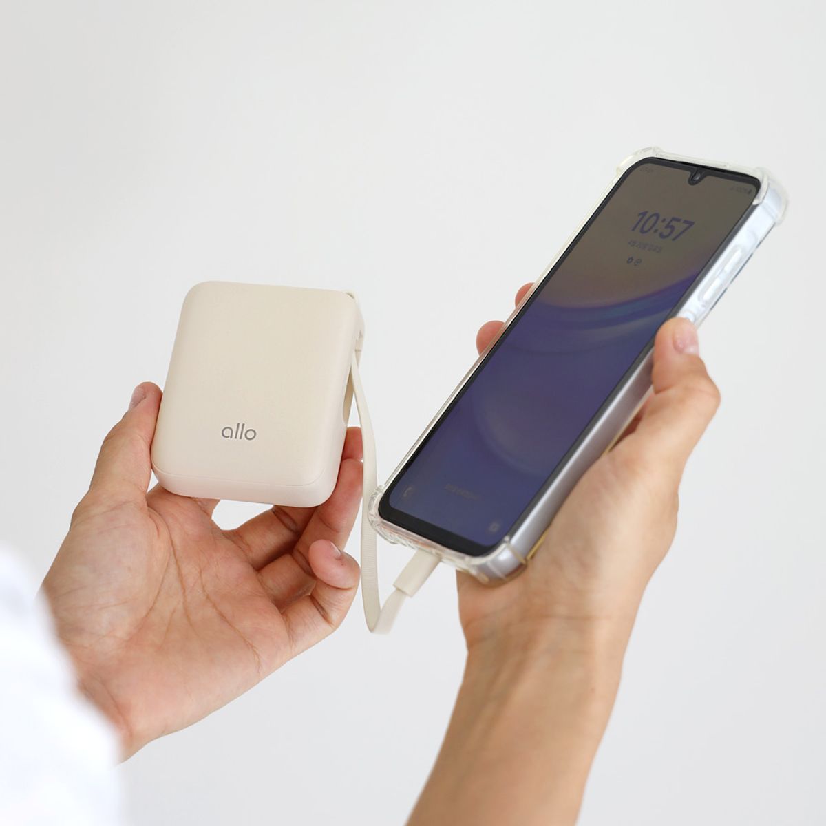 알로코리아(ALLO KOREA) 35W 큐브 미니 초고속충전 일체형 보조배터리 10000mAh 1001PPS