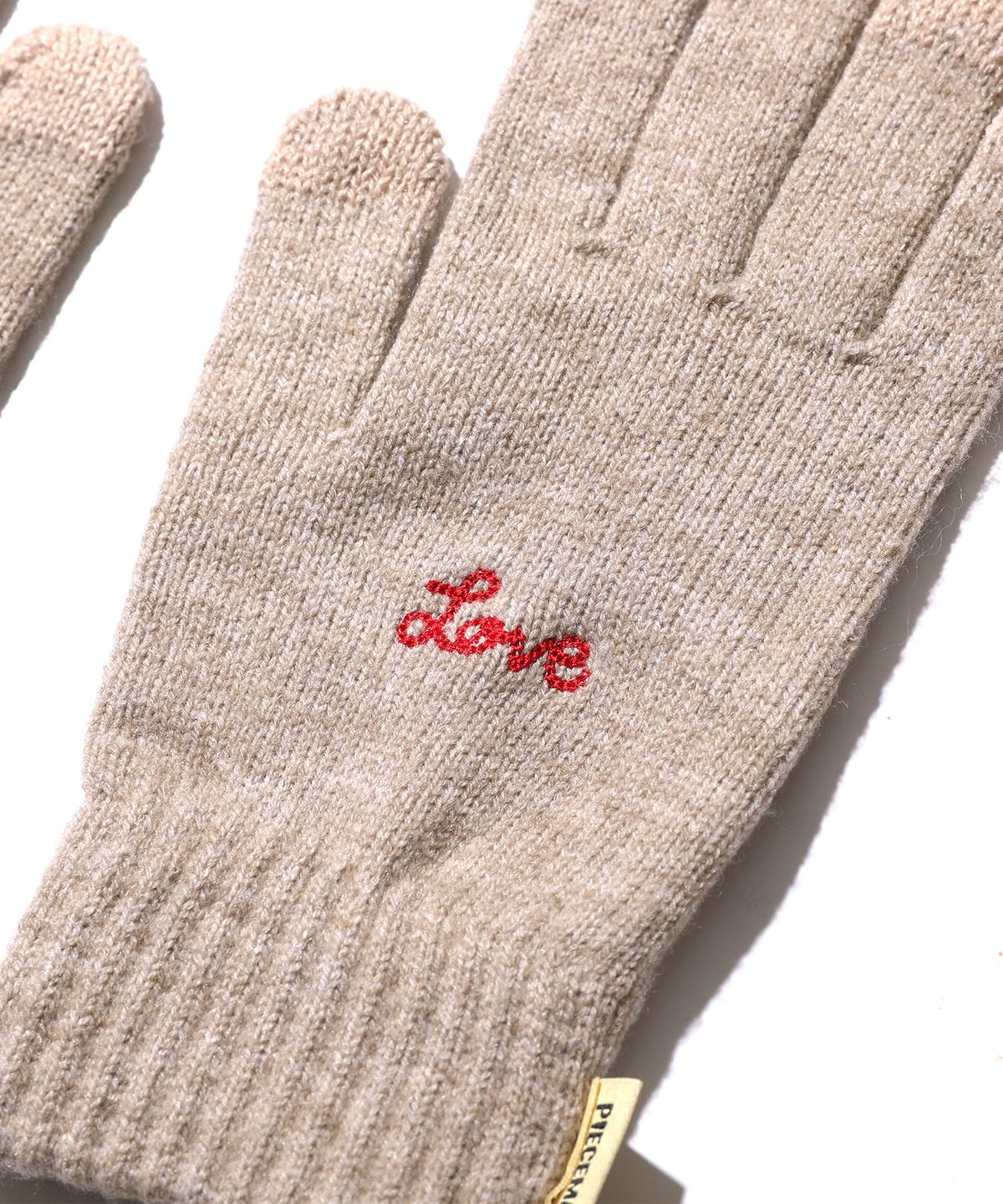 피스메이커(PIECE MAKER) LOVE HEART SMART GLOVES (OATMEAL)