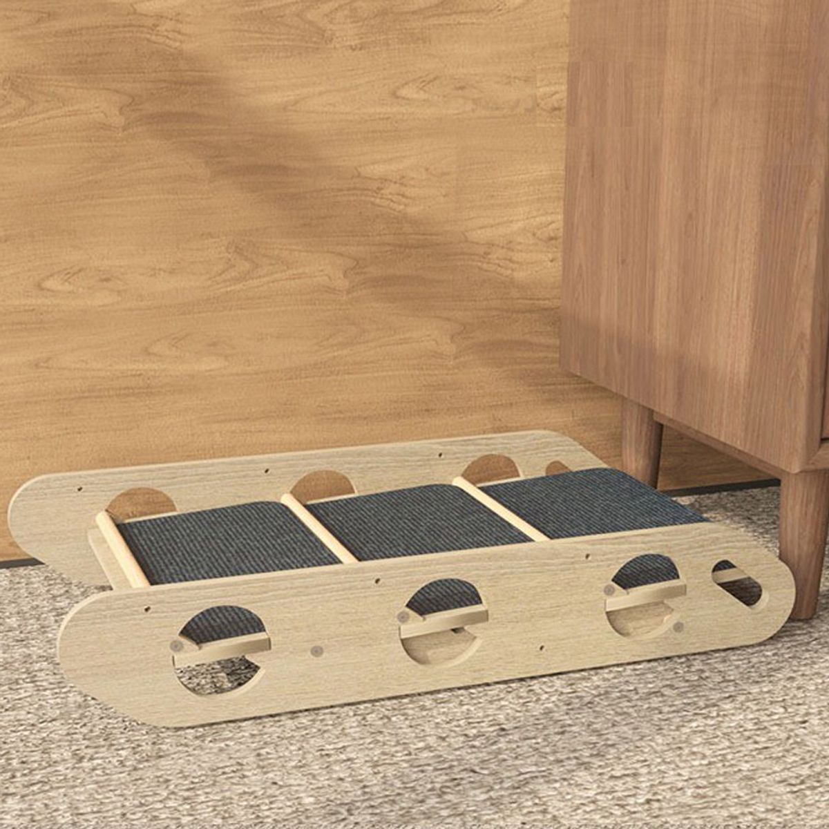 개과천선(GAEKWACHEONSUN) 접이식 우드 펫스텝 강아지계단