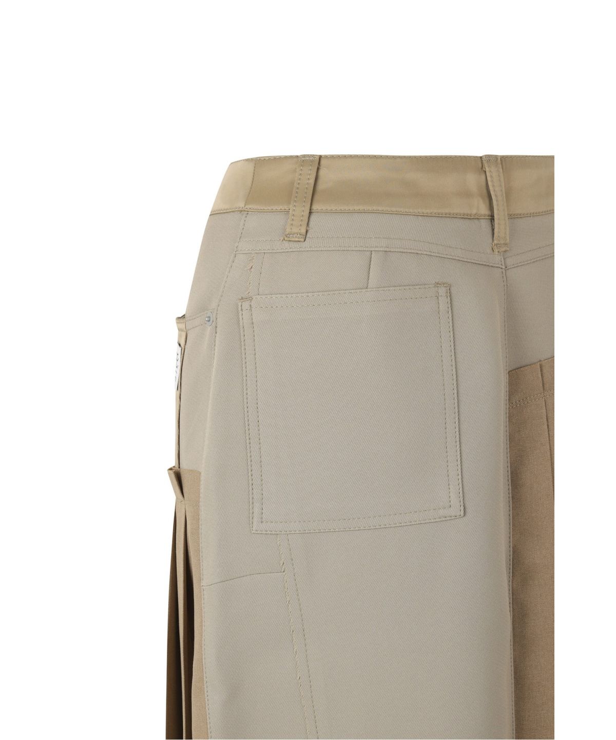래코드(RECODE) Asymmetric Pleats Half Satin Skirt RQKAA25550BEX