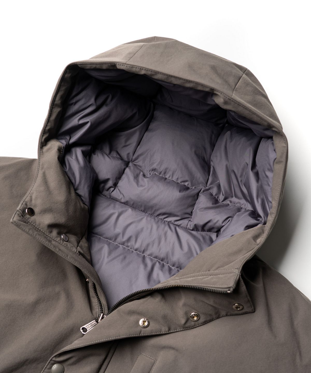 에든버러클럽(EDINBURGH CLUB) HOODED GOOSE DOWN JUMPER [GRAY]