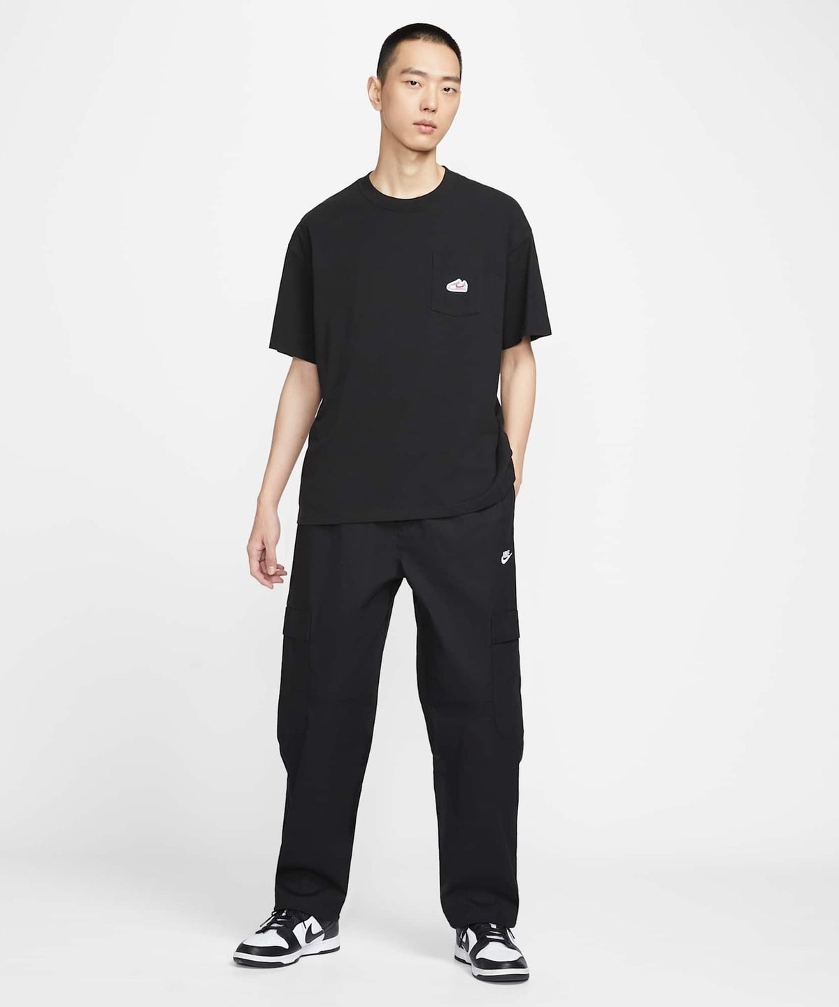 나이키(NIKE) 스포츠웨어 클럽 우븐 카고 팬츠 M - 블랙:화이트 / HV1434-011