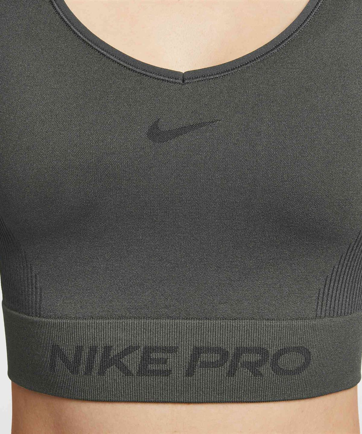 나이키(NIKE) 프로 심리스 드라이 핏 크롭 탱크 탑 W - 다크 스모크 그레이 / IB9415-070