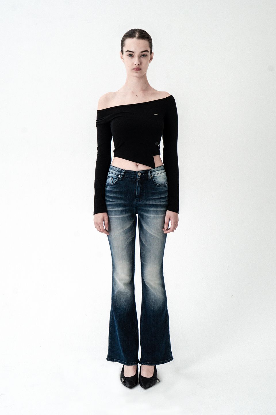 MUSINSA | SYNERJYN DUST WASHING DENIM PANTS BLUE