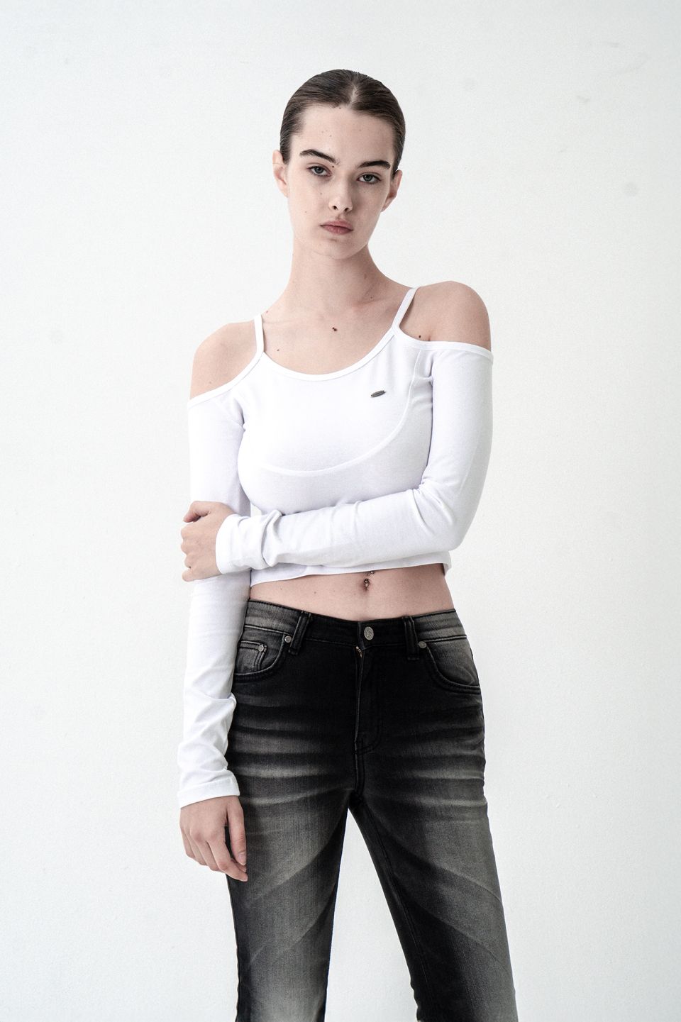 MUSINSA | SYNERJYN DUST WASHING DENIM PANTS BLACK