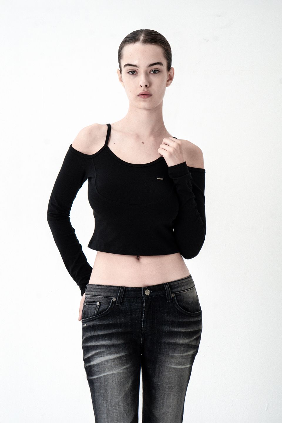 MUSINSA公式 | SYNERJYN NIGHT WASHING DENIM PANTS BLACK