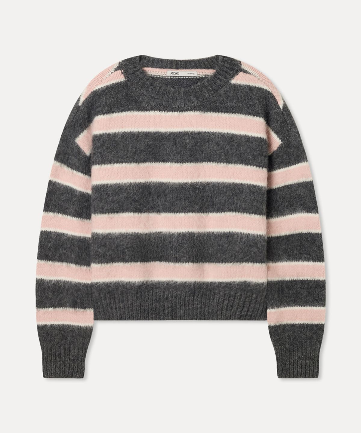 미쏘(MIXXO) [울블렌드] 헤어리 스트라이프 풀오버 RE KAFV39T_MIWKAG13QT