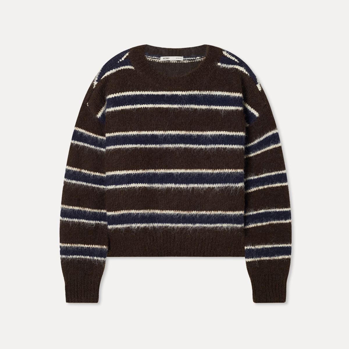 미쏘(MIXXO) [울블렌드] 헤어리 스트라이프 풀오버 RE KAFV39T_MIWKAG13QT