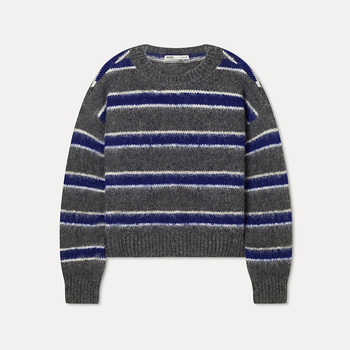 미쏘(MIXXO) [울블렌드] 헤어리 스트라이프 풀오버 RE KAFV39T_MIWKAG13QT