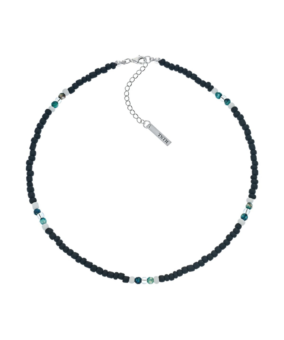 더스틸룸(THESTILLROOM) [SILVER] #N2502  Black ocean necklace