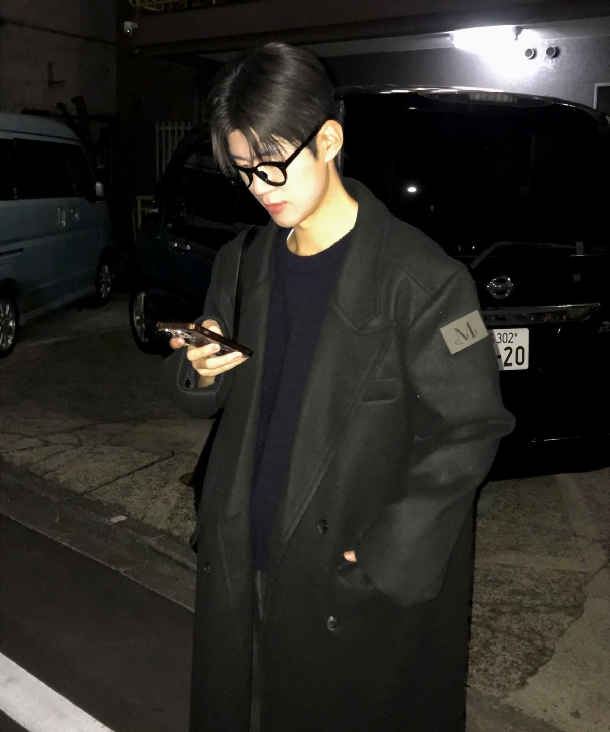 무센트(MUCENT) 아르베 사이드 레더 더블 코트 남녀공용