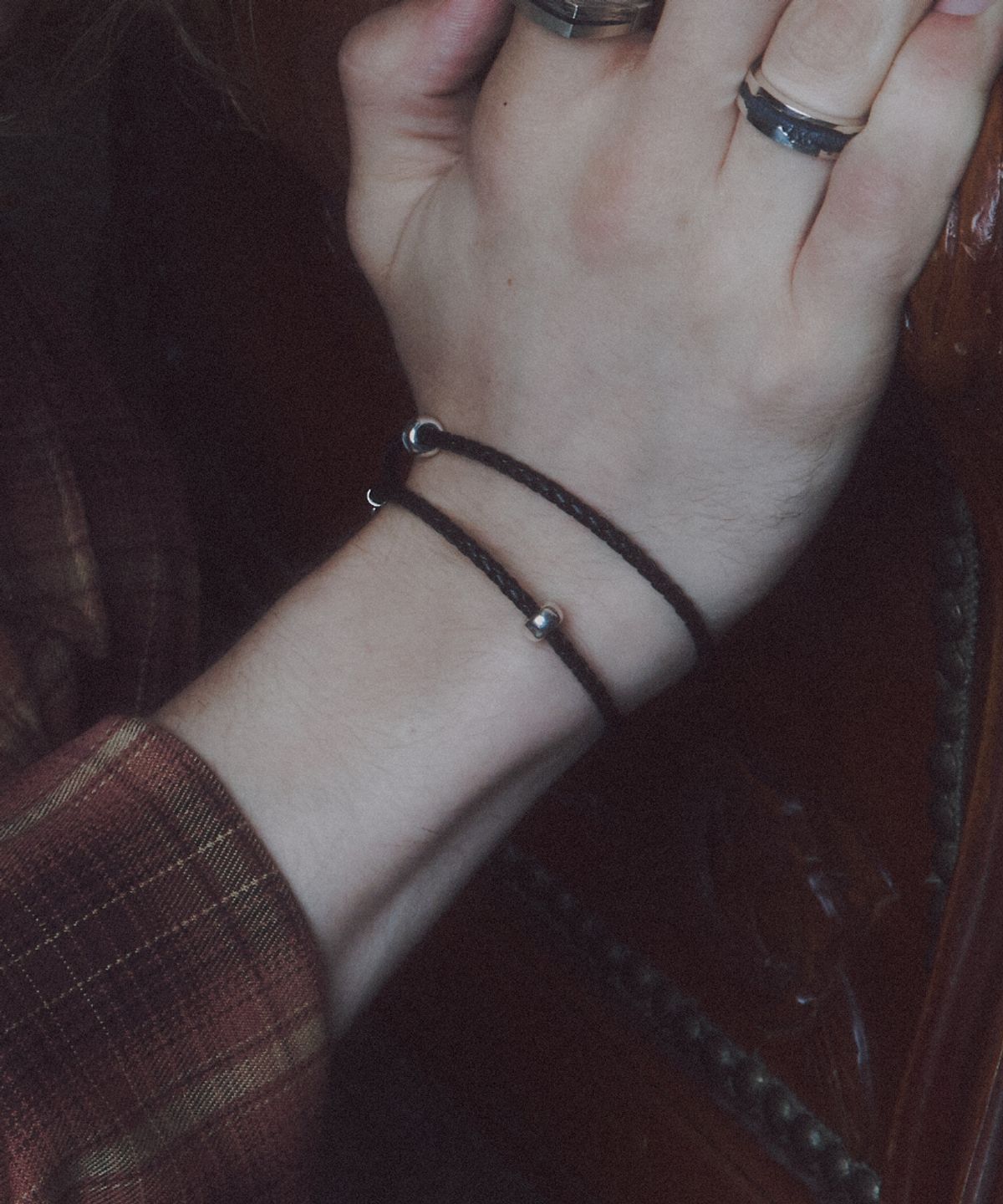더스틸룸(THESTILLROOM) [SILVER] #B2509 Toggle two lines bracelet
