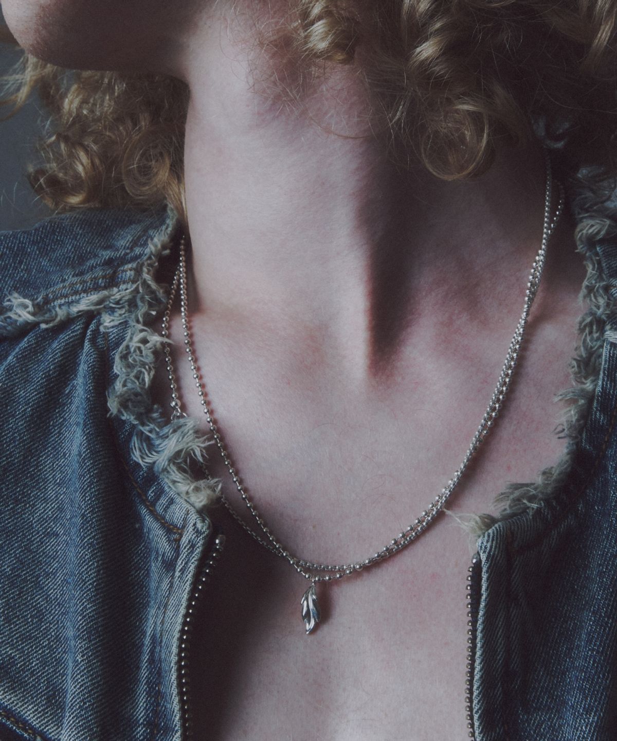 더스틸룸(THESTILLROOM) [SILVER] #N2513 Leaf pendant necklace