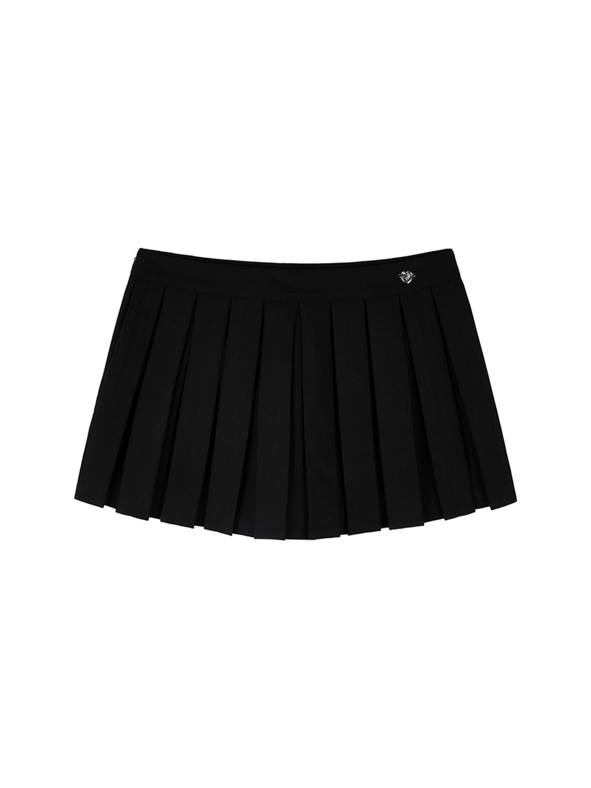 오브이티유(OVT-U) 로우라이즈 슬림 미니 스커트 팬츠_블랙