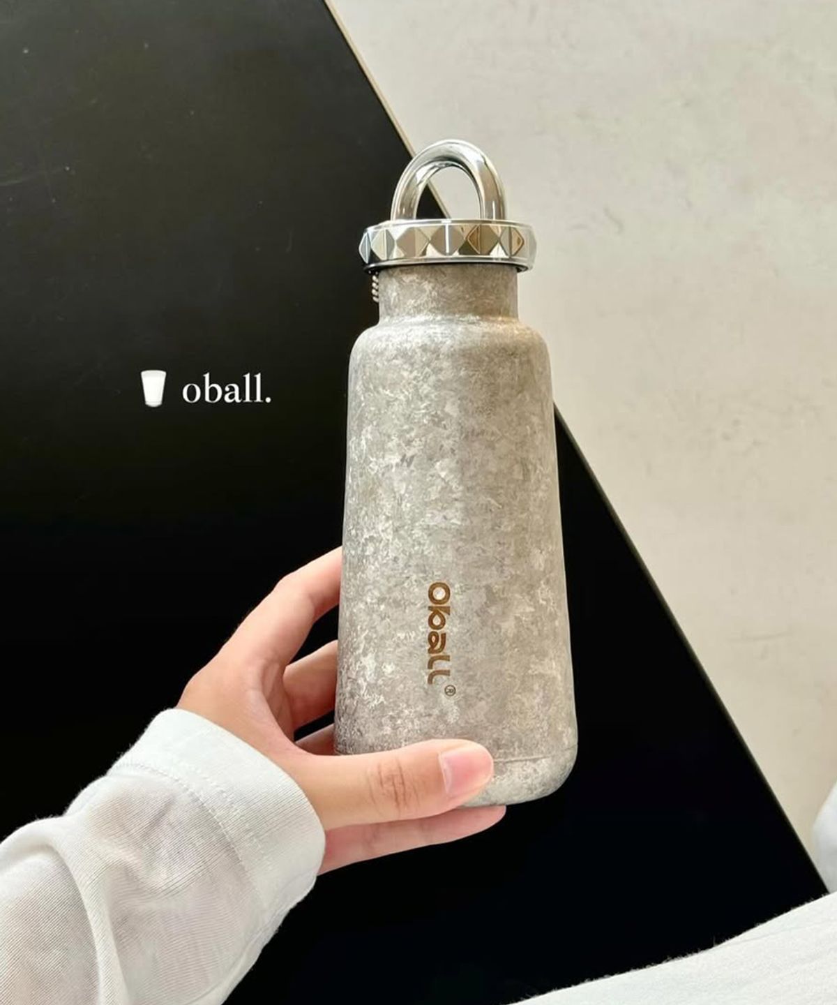 키움하우스(KIUMHOUSE) 티타늄 퓨어 오볼 텀블러 300ml-실버