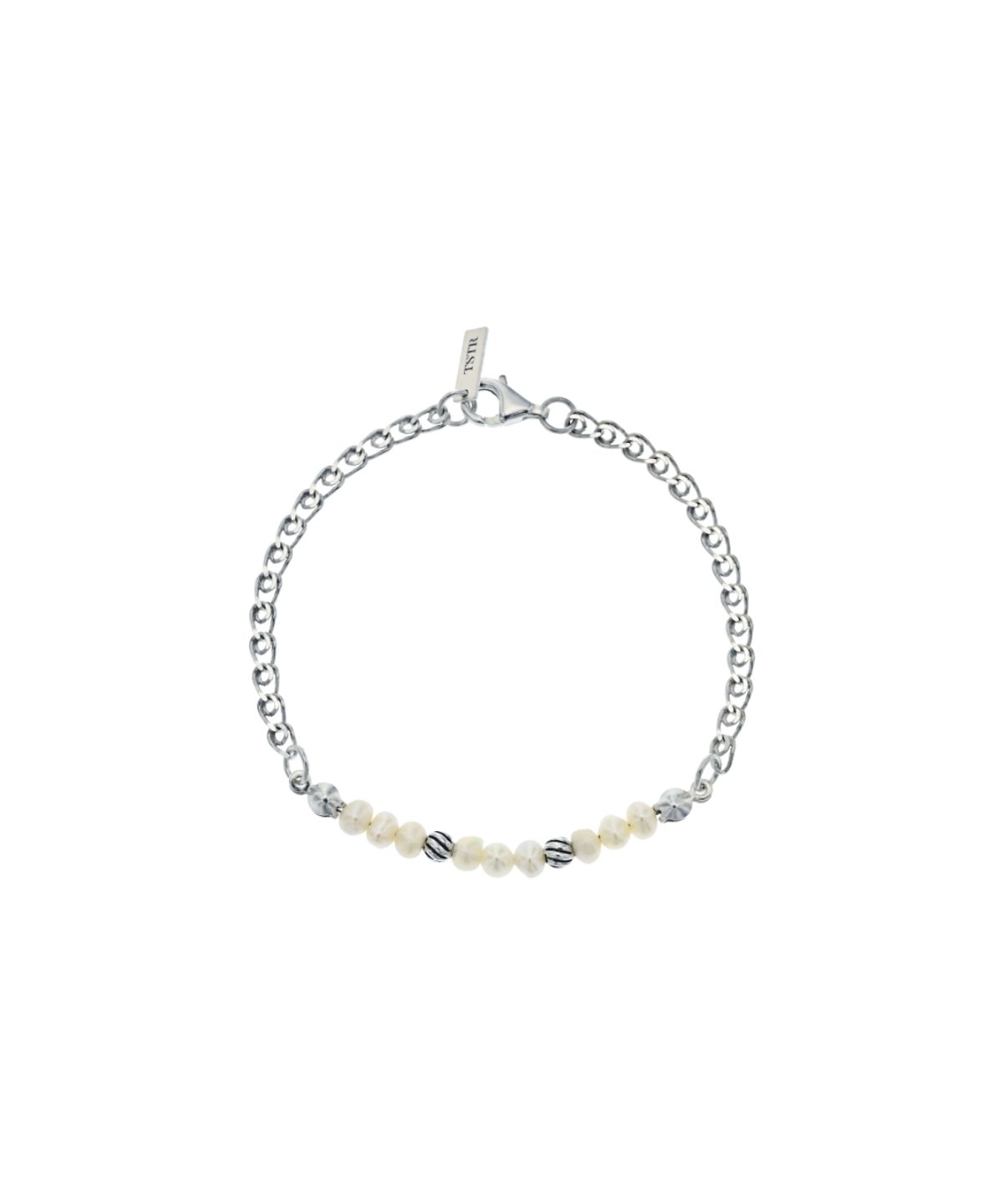 더스틸룸(THESTILLROOM) [SILVER] #B2518 Pearl half bracelet
