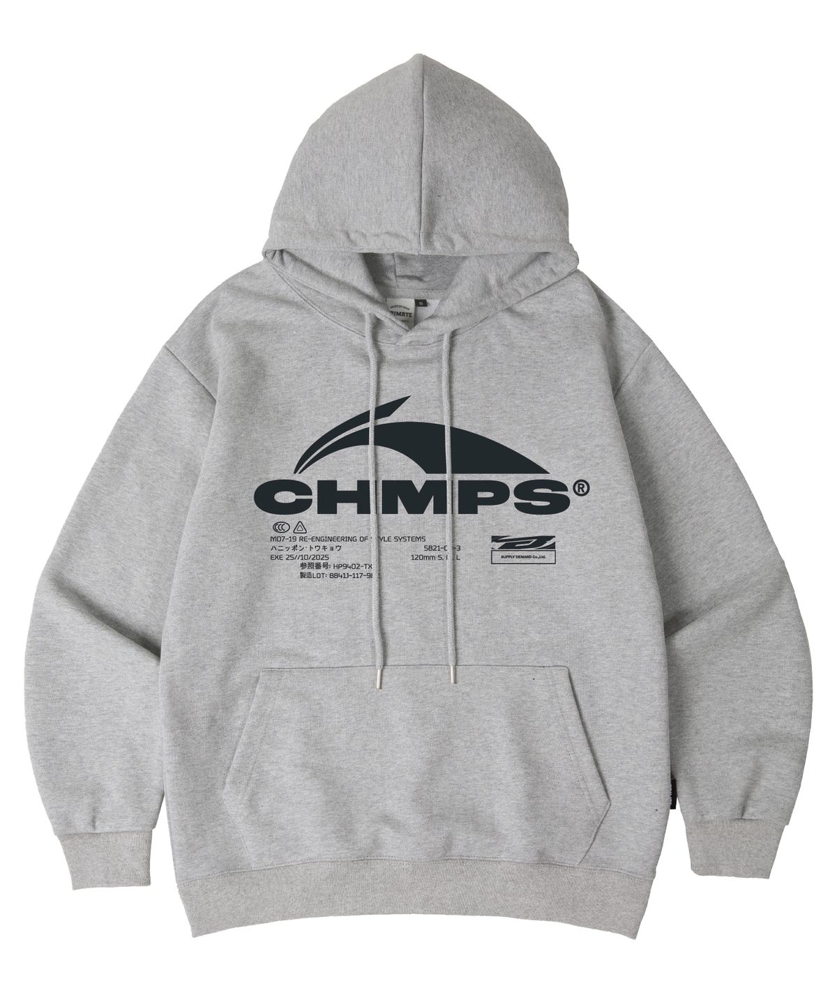 본챔스(BORN CHAMPS) [3 COLORS] CHMPS EVOLVE 오버핏 후드 티셔츠 B25FT08 [기모/NO기모]
