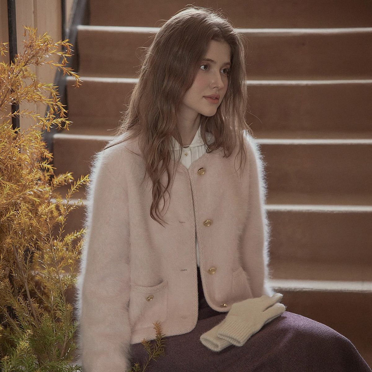 프라우드 마리(PROUD MARY) PM_Soft pink fluffy jacket