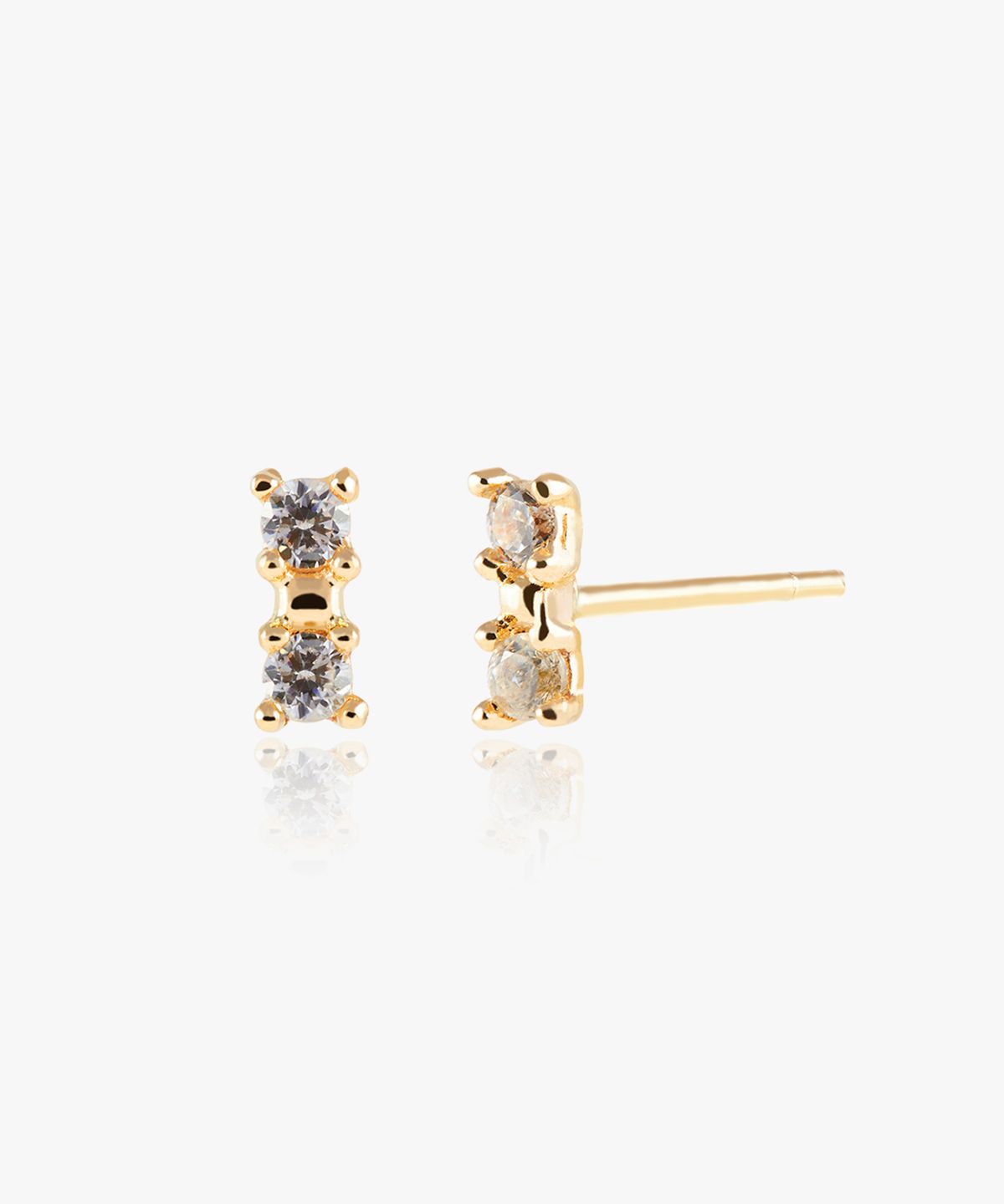엘렌쥬얼리(HELENE JEWELRY) 14K 트윈 타이니 큐빅 귀걸이