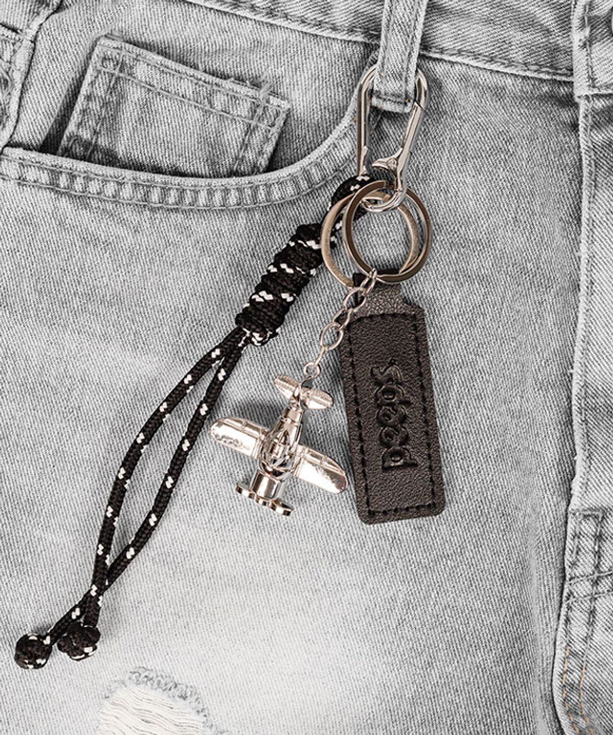 핍스(PEEPS) Retro Plane Keyring