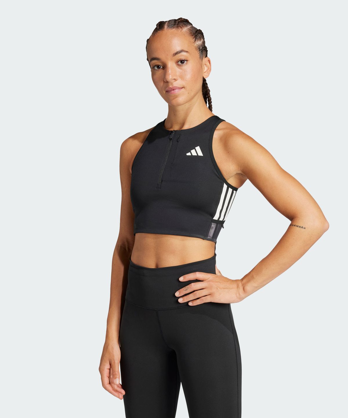 아디다스(ADIDAS) 아디제로 러닝 젤 포켓 크롭탑 JN7162