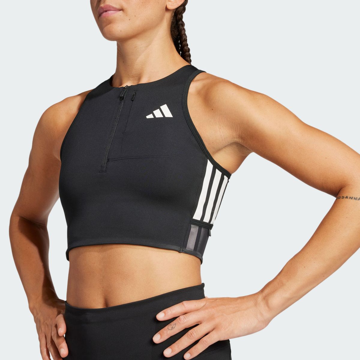 아디다스(ADIDAS) 아디제로 러닝 젤 포켓 크롭탑 JN7162