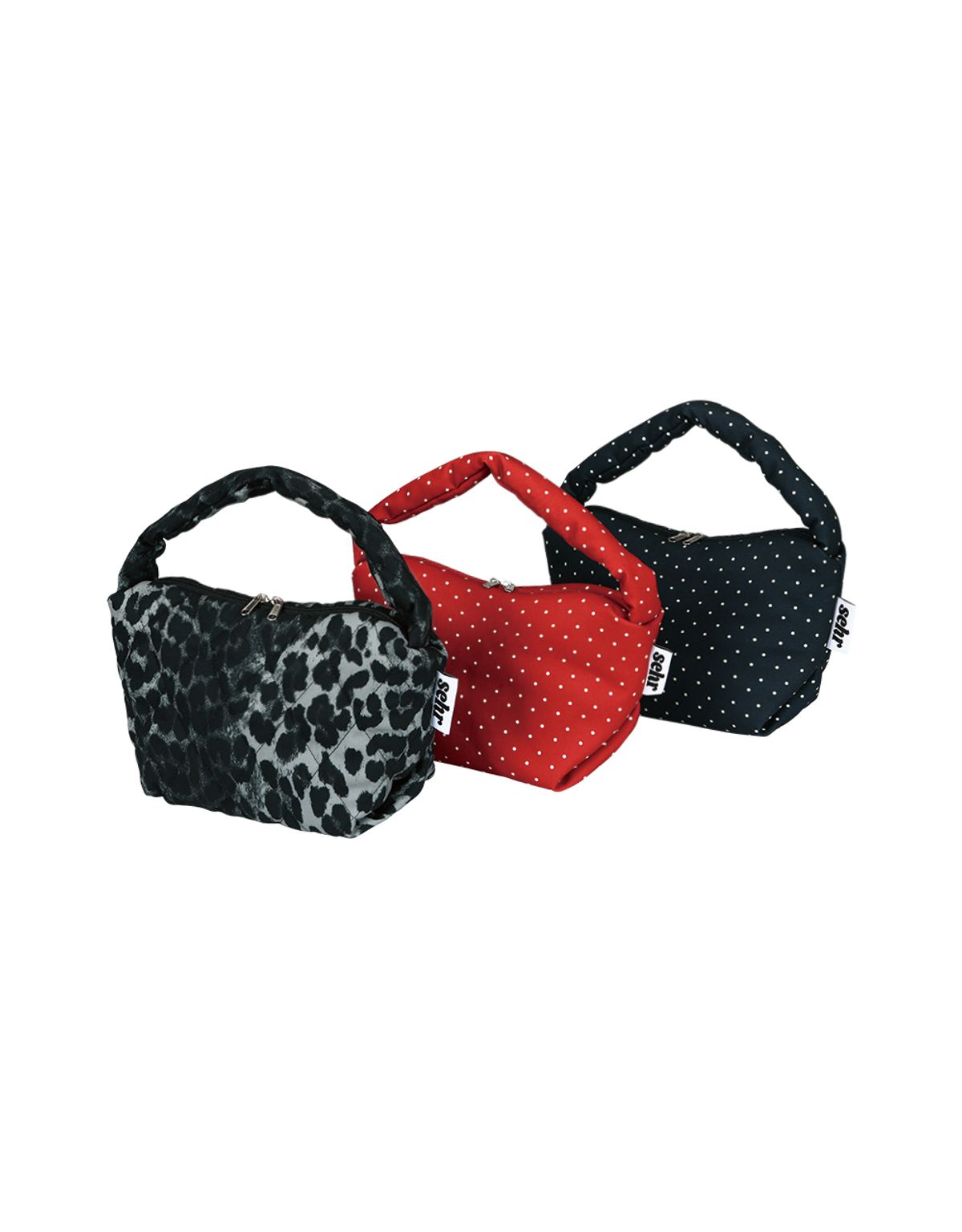 세르(SEHR) Leopard Pouch Bag (Dark Grey)