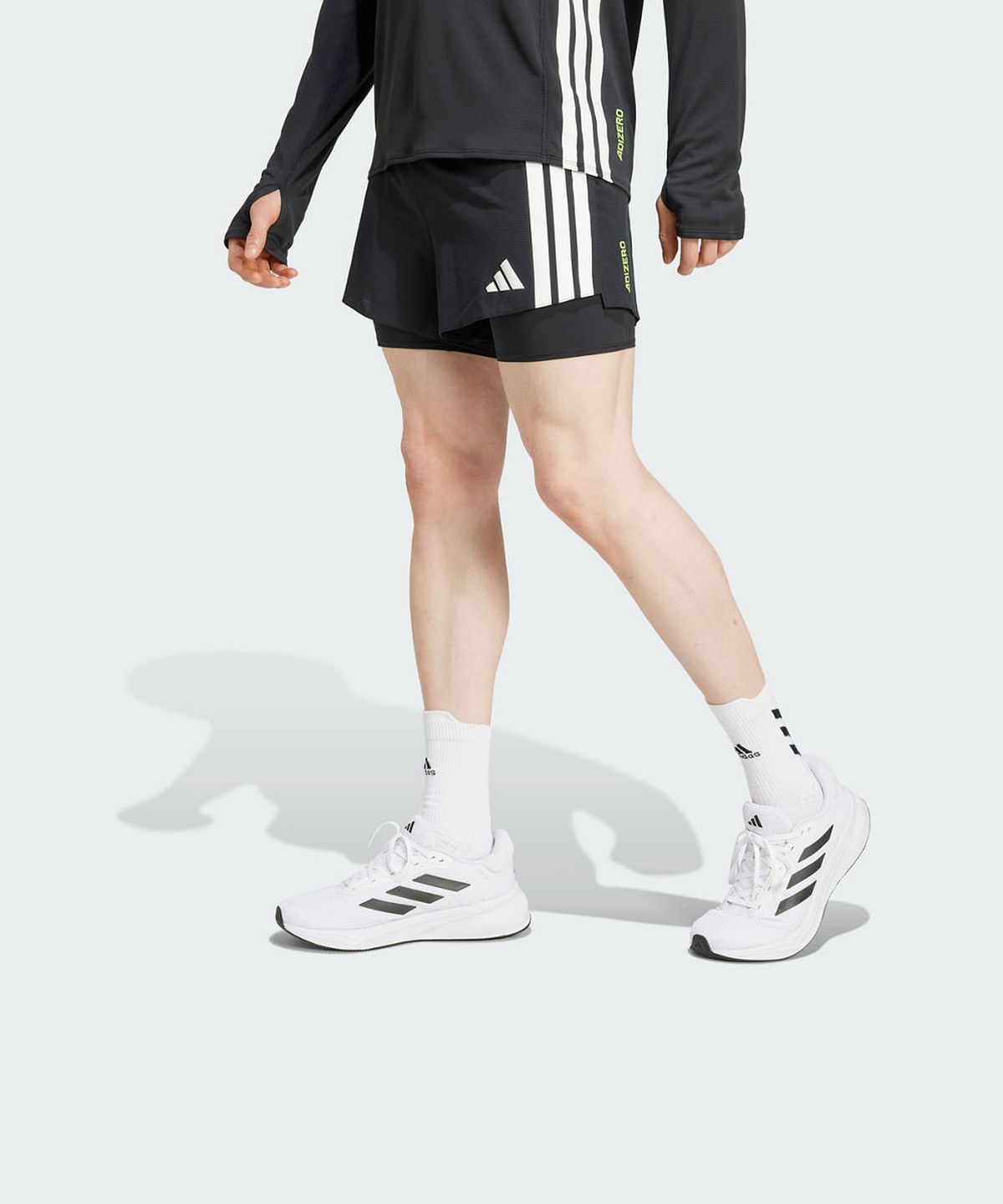 아디다스(ADIDAS) 아디제로 러닝 투인원 젤 포켓 쇼츠 JD4202