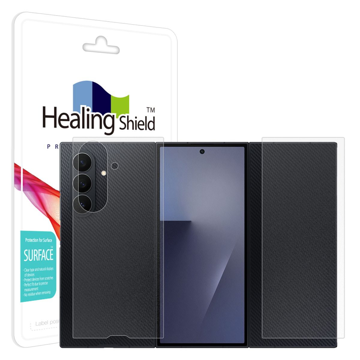 힐링쉴드(HEALINGSHIELD) 갤럭시Z 트라이폴드 무광 외부보호필름 세트