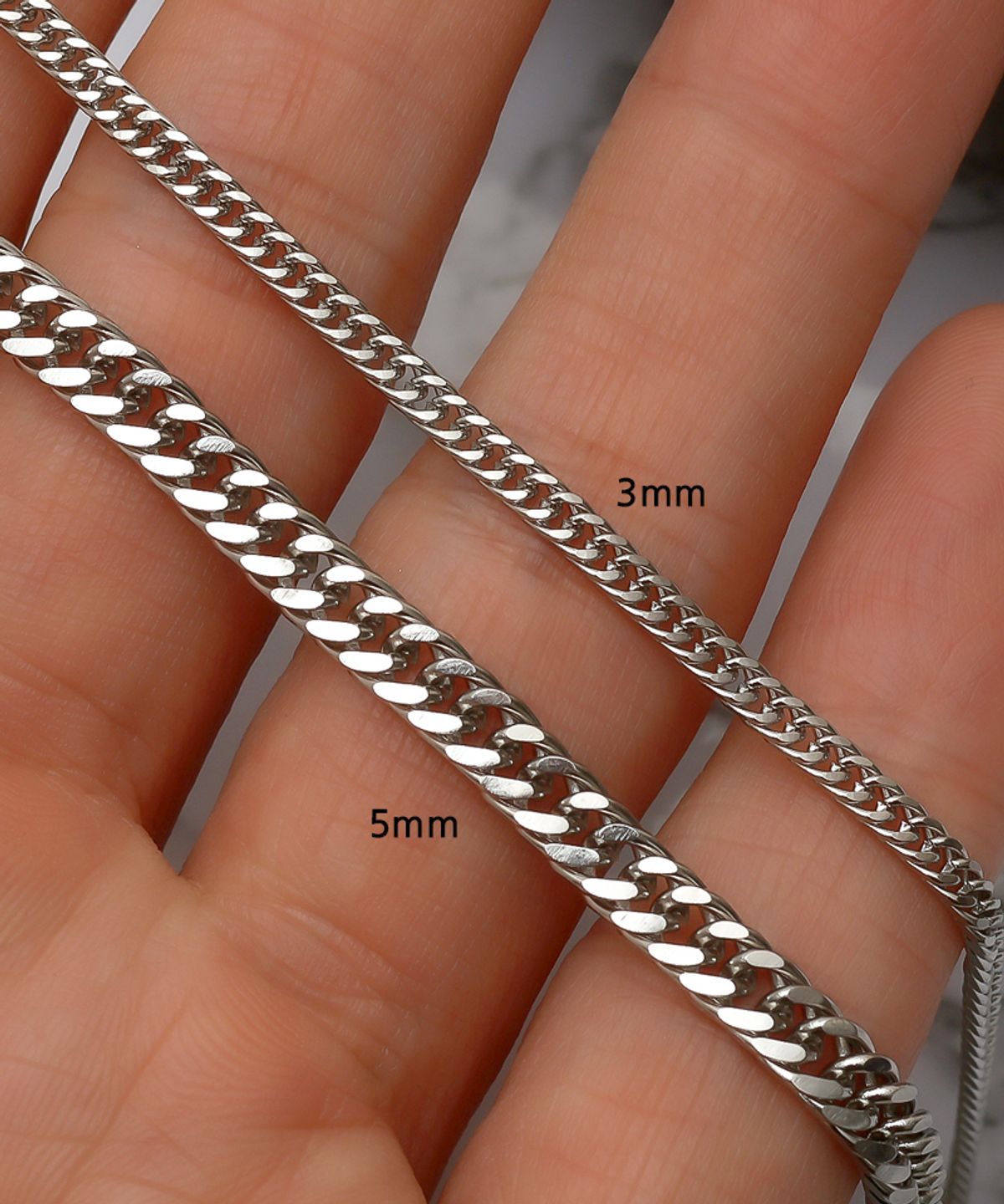 블랑시에르(BLANCIER) 마이애미 5mm BM257N1229 체인 남자목걸이