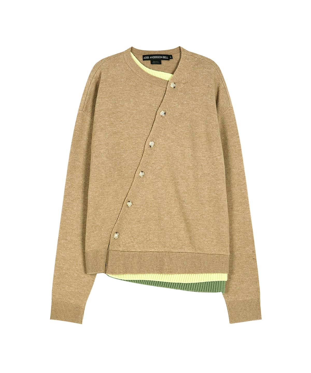 앤더슨벨(ADSB ANDERSSON BELL) LAYERED CARDIGAN atb1411m(CAMEL)