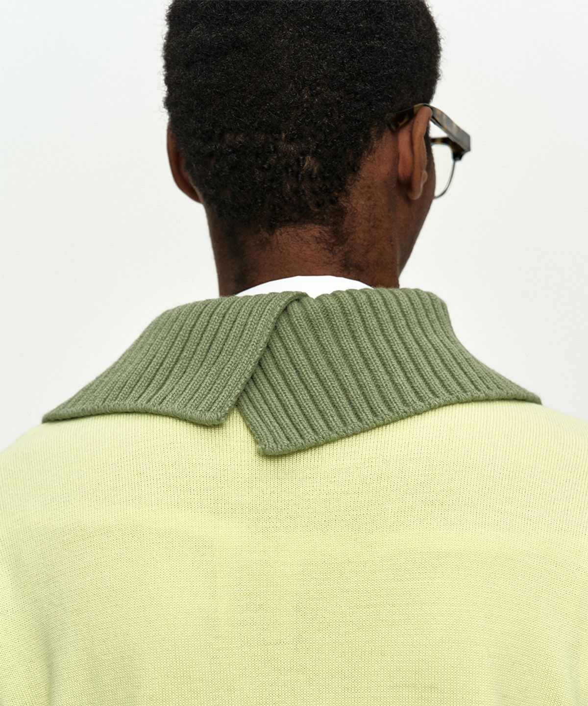 앤더슨벨(ADSB ANDERSSON BELL) LAYERED COLLAR CARDIGAN atb1428m(LEMON)