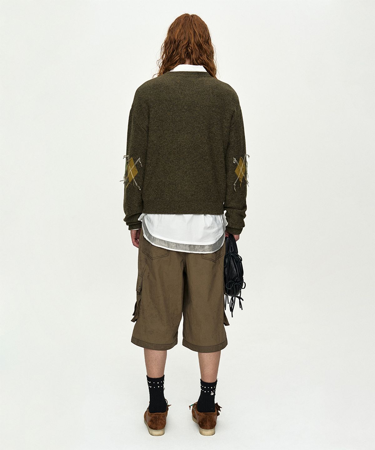 앤더슨벨(ADSB ANDERSSON BELL) TOM ARGYLE CREW-NECK SWEATER atb1415m(KHAKI)