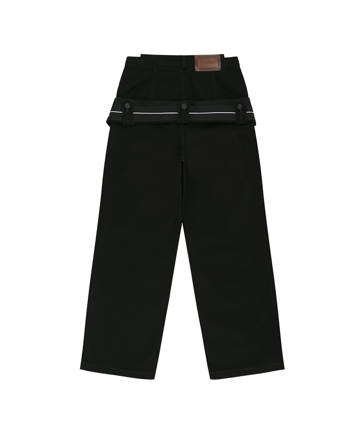 앤더슨벨(ADSB ANDERSSON BELL) DOUBLE WAISTBAND WIDE-LEG TROUSERS apa872m(BLACK)
