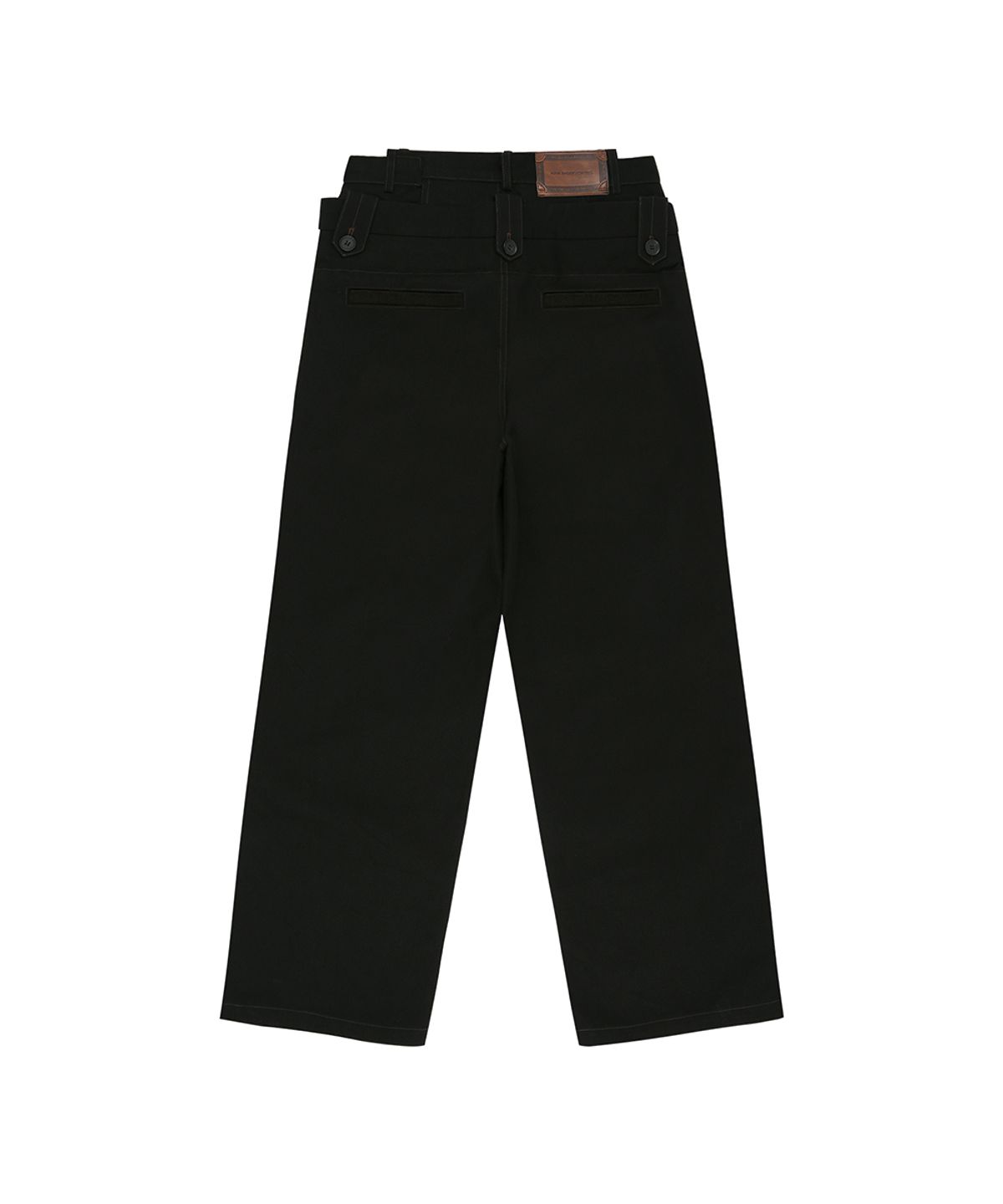 앤더슨벨(ADSB ANDERSSON BELL) DOUBLE WAISTBAND WIDE-LEG TROUSERS apa872m(BLACK)