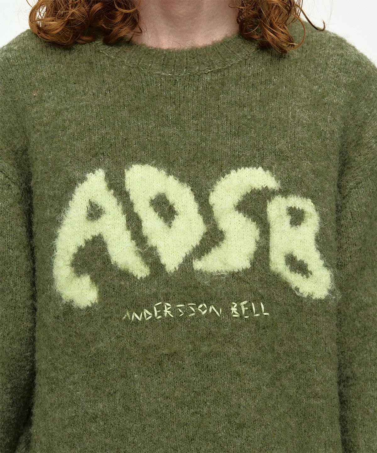 앤더슨벨(ADSB ANDERSSON BELL) ADSB INTARSIA CREW-NECK SWEATER atb1413m(GREEN)