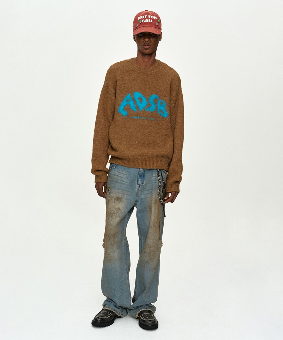 앤더슨벨(ADSB ANDERSSON BELL) ADSB INTARSIA CREW-NECK SWEATER atb1413m(BROWN)