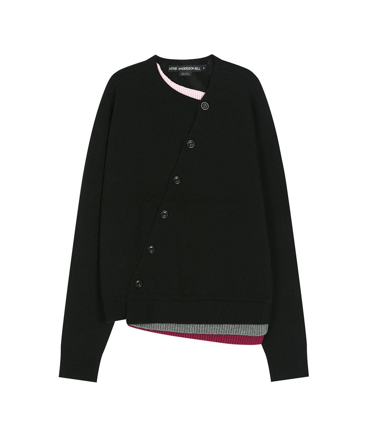 앤더슨벨(ADSB ANDERSSON BELL) LAYERED CARDIGAN atb1433m(BLACK)