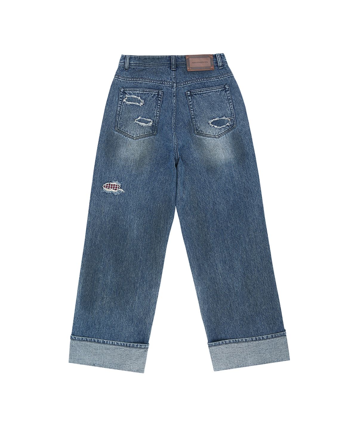 앤더슨벨(ADSB ANDERSSON BELL) OIL WASHED ROLLED UP JEANS apa889w(BLUE)
