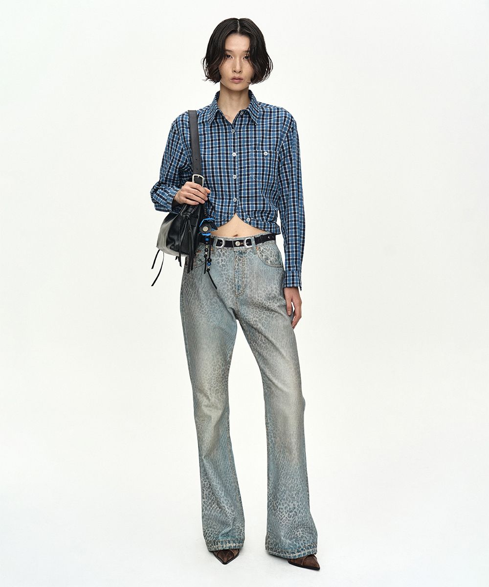と*う様 Andersson Bell ブーツカットジーンズ MUSINSA公式 | ANDERSSON BELL LEOPARD FADE DENIM PRINTED BOOTSCUT