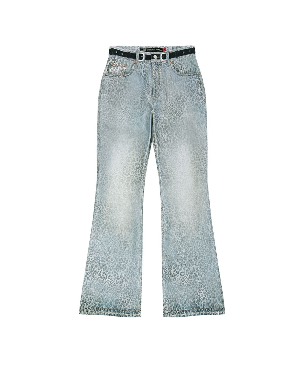 앤더슨벨(ADSB ANDERSSON BELL) LEOPARD FADE DENIM PRINTED BOOTSCUT JEANS apa882w(BLUE)