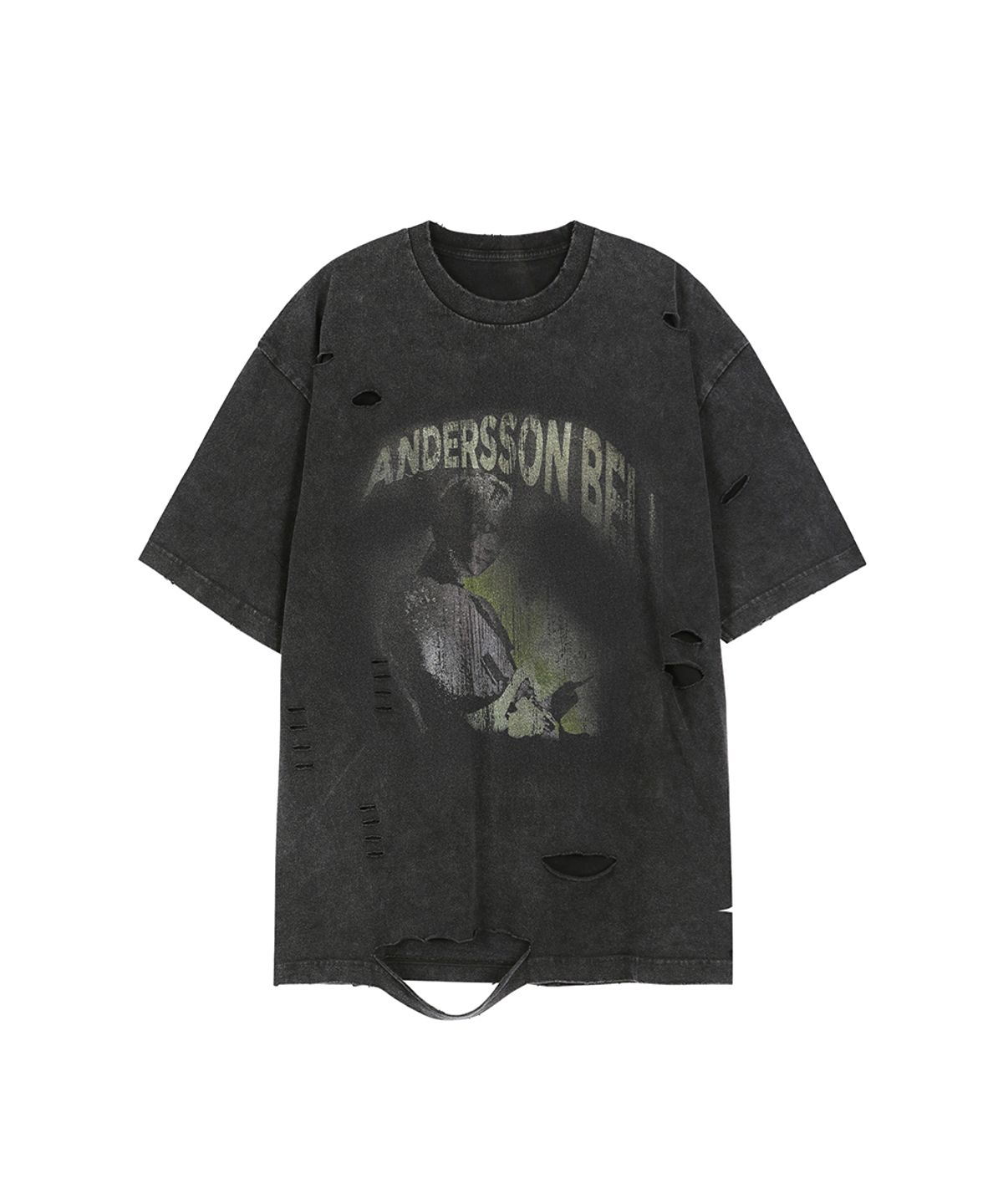 앤더슨벨(ADSB ANDERSSON BELL) LAYERED LIVE PRINTED T-SHIRT atb1510w(CHARCOAL)