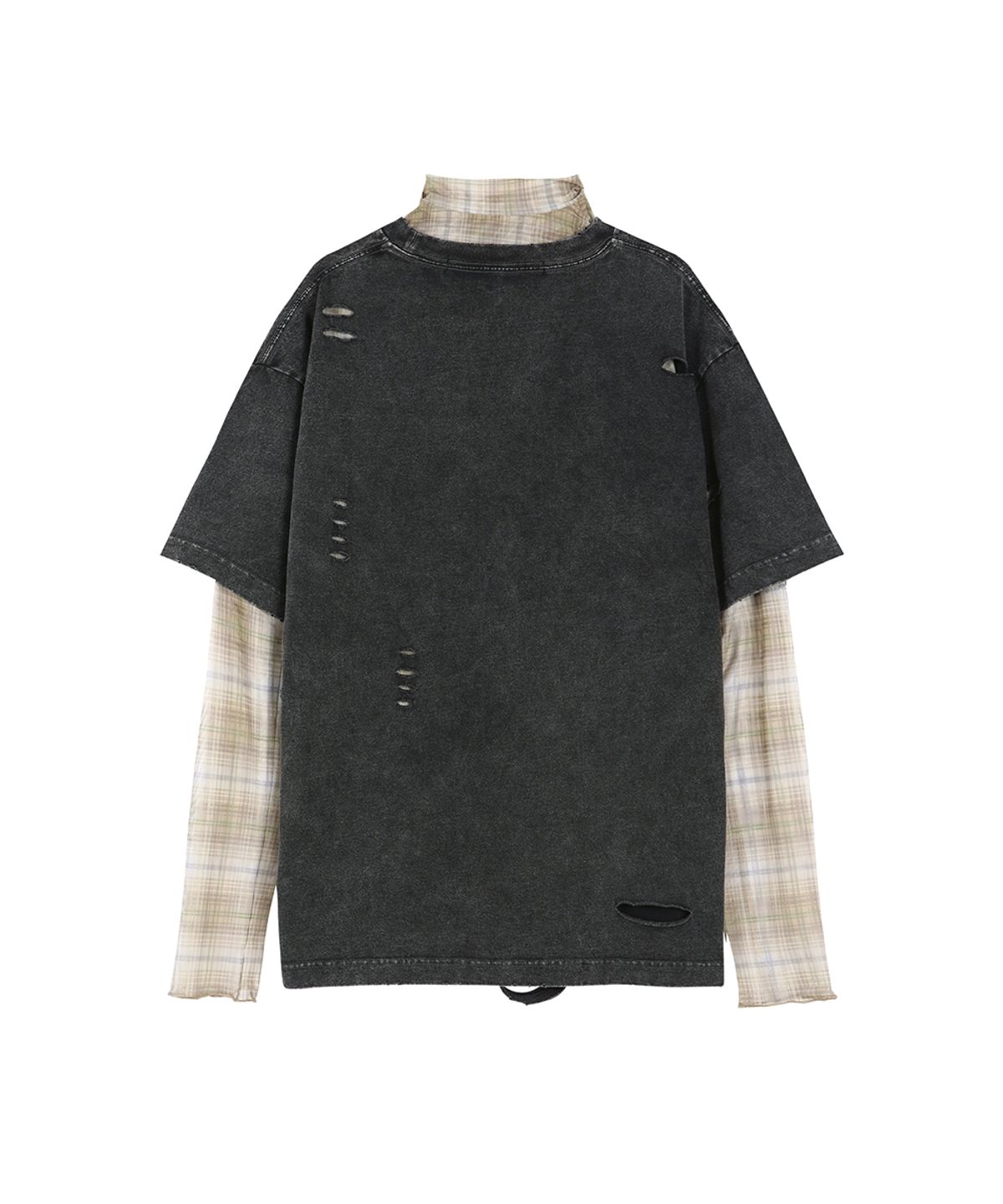 앤더슨벨(ADSB ANDERSSON BELL) LAYERED LIVE PRINTED T-SHIRT atb1510w(CHARCOAL)