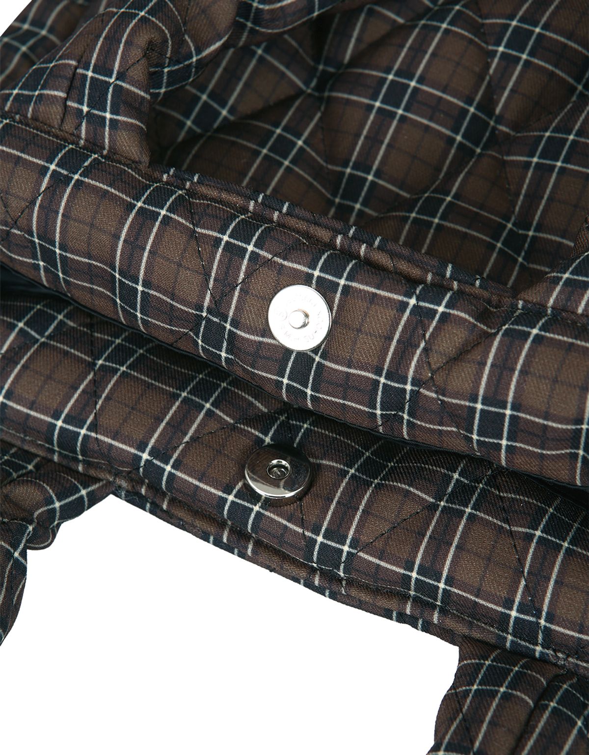 세르(SEHR) Padded Check Petit Tote Bag (Brown)