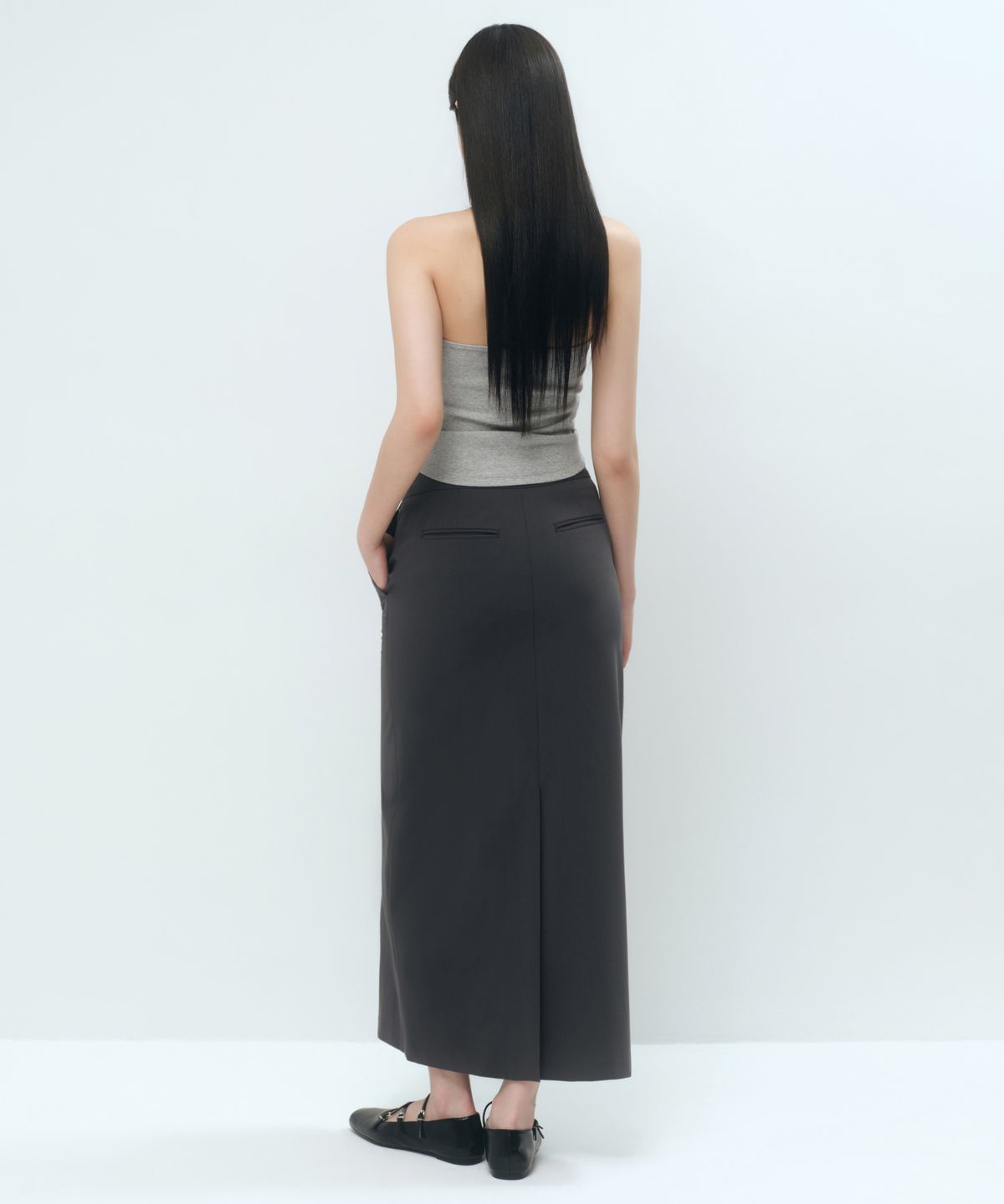 무신사 스탠다드 우먼(MUSINSA STANDARD WOMAN) [쿨탠다드] 우먼즈 스트레이트 맥시 스커트 [그레이]