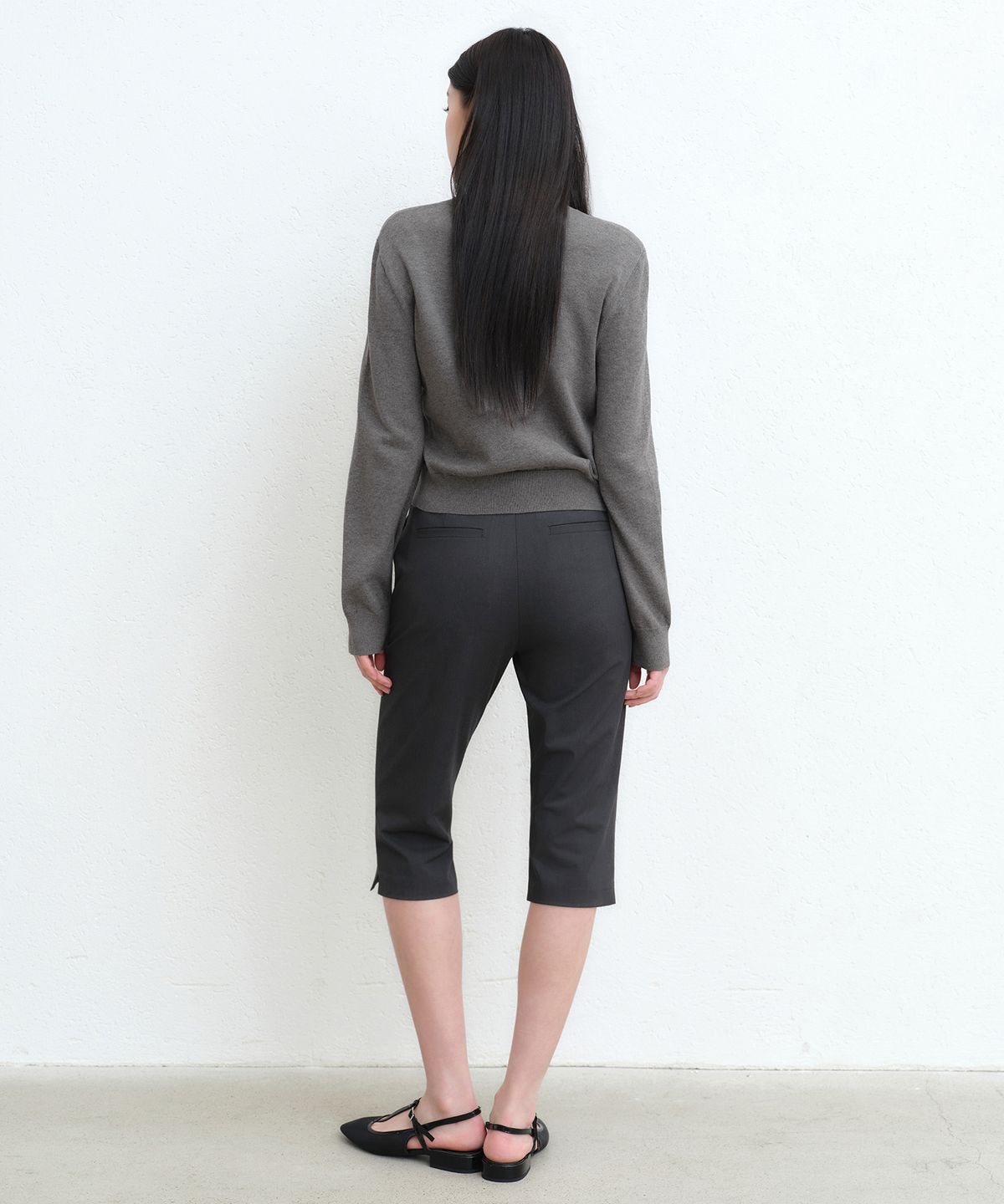 무신사 스탠다드 우먼(MUSINSA STANDARD WOMAN) 우먼즈 로 라이즈 카프리 팬츠 [그레이]