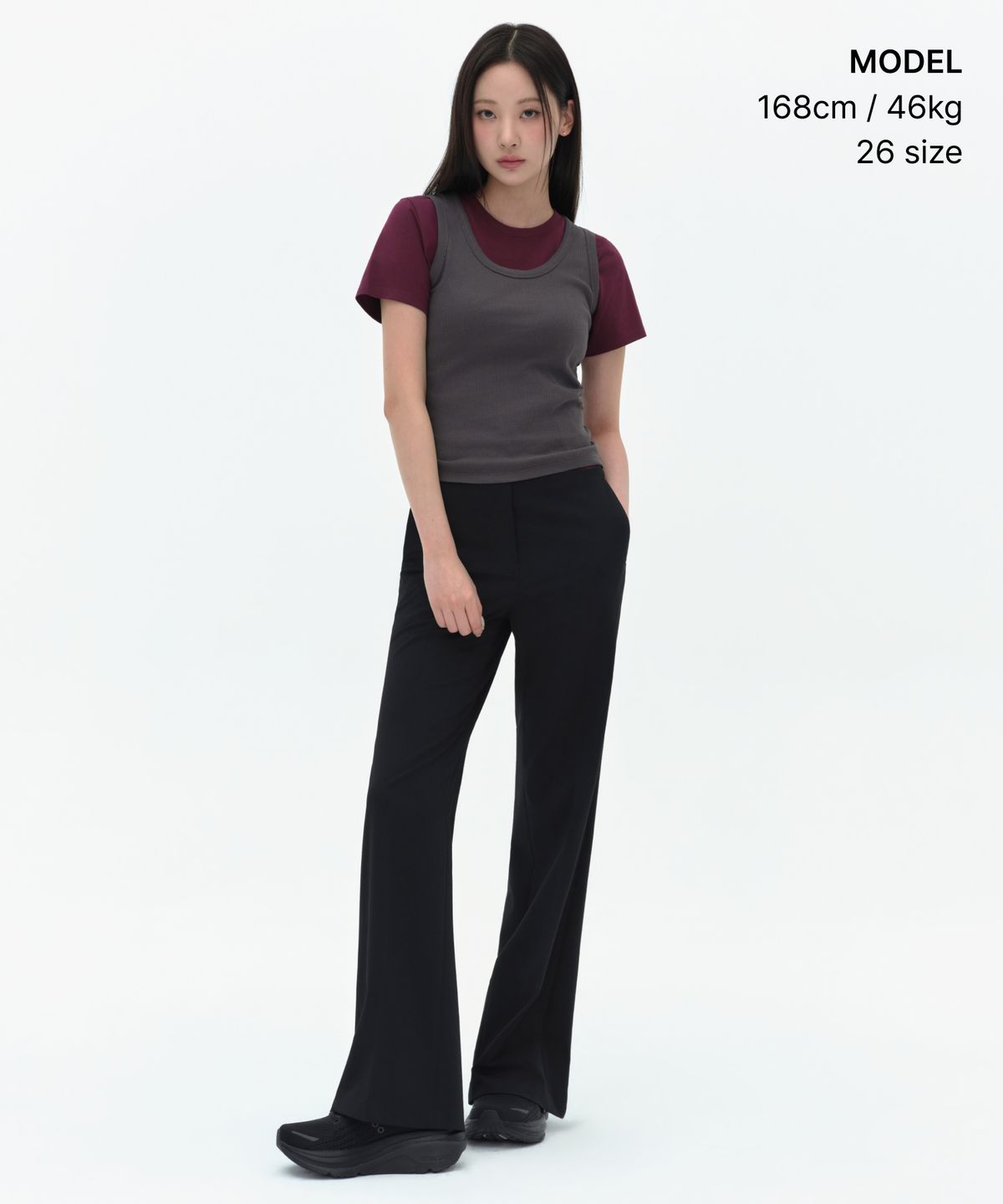 무신사 스탠다드 우먼(MUSINSA STANDARD WOMAN) 우먼즈 디태처블 플리츠 미니 스커트 슬랙스 [블랙]