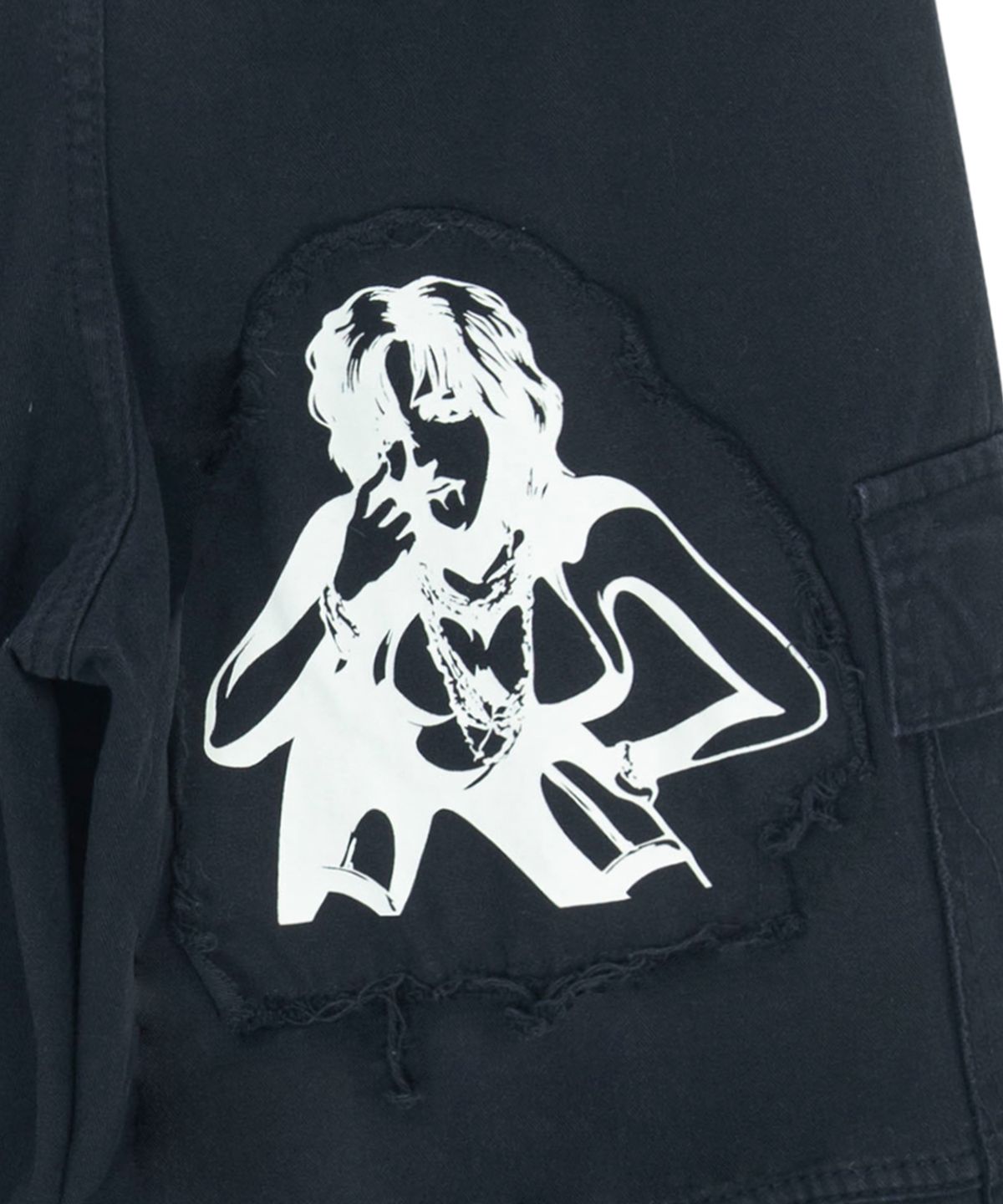 미스룰즈(MISSLULZ) Destroyed Cargo Pants Black