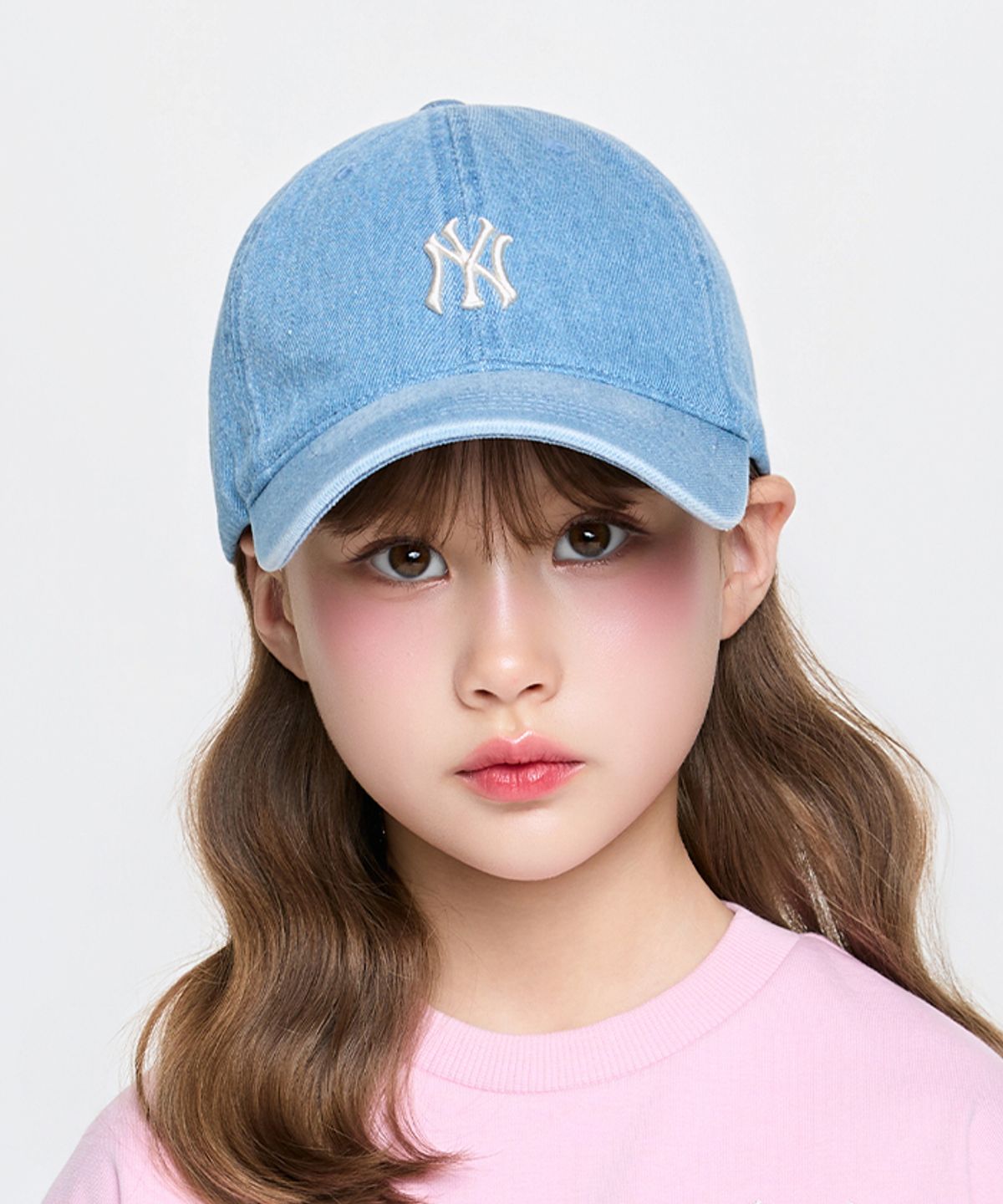 엠엘비 키즈(MLB KIDS) 피그먼트 워싱 볼캡 NY (Blue)
